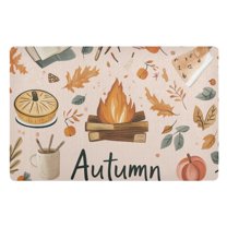 Yayeee Doormat for Indoor Entrance 32" x 20" Non Slippery Floor Rug, Campfire Pattern