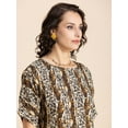 thumbnail image 3 of Moomaya Womens Printed Summer Tunic Top, Round Neck, Elbow, Loose-Fit Casual Top, 3 of 8