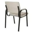 thumbnail image 6 of Guest Chair in Taupe Faux Leather in Black Finish Frame, 6 of 10