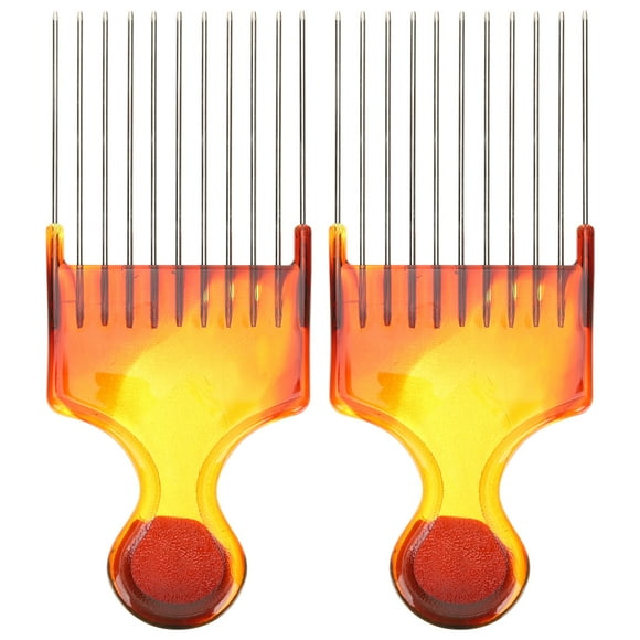 2pcs Hair Pick Afro Pick Styling Hair Lift Combs for Long Thick Curly Hair