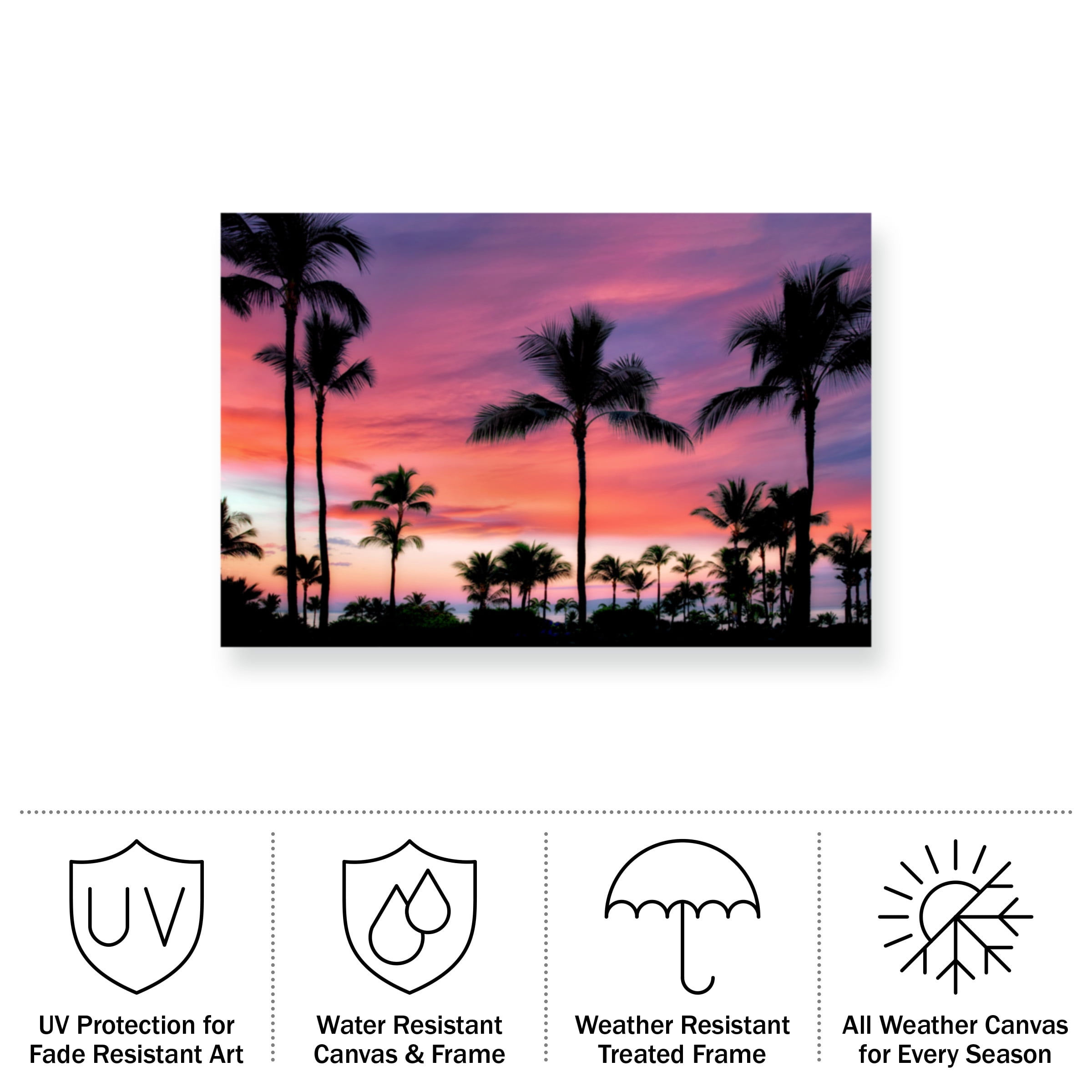 Dennis Frates 'Palms 2' Outdoor Canvas