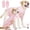 Pink, variant on Amztom Dog Surgery Spay Recovery Suit, Dog Onesie for Surgery Female, Substitute E-Collar & Cone, X-Small to XXXL Sizes,Pink
