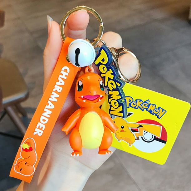 3D PVC Kawaii Pokemen Cute Cartoon Keyring Key Chain Ring Pika Chu