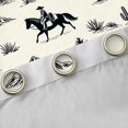 thumbnail image 4 of Homewish Retro Tribal Cowboy Kitchen Curtains,Southwest Desert Cactus Black Out Curtains Pack of 2 (42x63 Each), 4 of 6