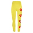 thumbnail image 6 of Feancey Holiday Sales 2025 Yoga Pant Leggings for Women Valentines Day Love Heart Print Workout Tights High Waisted Tummy Control Skinny Pants Scrunch Butt Lift Leggings Yellow XL, 6 of 7