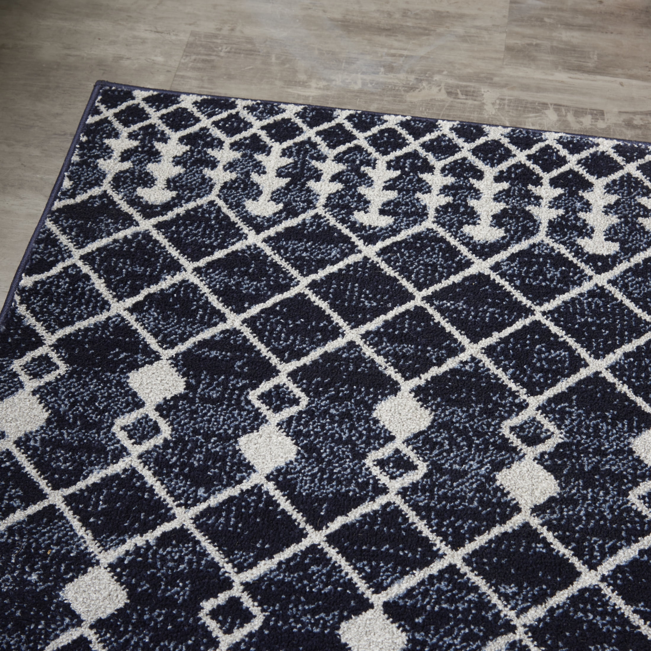 Nourison Palermo 2'2" x 3'9" Navy/Grey Bohemian Indoor Rug