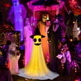 thumbnail image 4 of BNNG Halloween Decorations - Halloween Decorations Outdoor - Large Light-Up Spooky Ghosts with LED Light and Witch Hats - Scary Standing Ghosts Decor for Indoor Home Front Porch Yard Party, 4 of 7