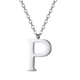 thumbnail image 1 of Collar con Colgante Inicial PROSTEEL de Plata con Letra del Alfabeto Acero Inoxidable para Mujeres y Niñas, 1 of 7