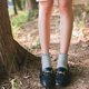 thumbnail image 4 of Calcetines de otoño para mujer, calcetines de encaje de agárico de color sólido, serie japonesa de algodón, tubo corto rizado, 4 of 6
