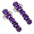 thumbnail image 2 of Natural African Amethyst 925 Sterling Silver Earrings Jewelry DGE1070_B E-1063, 2 of 7