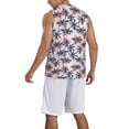 thumbnail image 2 of Naloa Tropics Palm Trees Basketball Jersey Reversible Men's Mesh Athletic Sports Shirts Training Practice S-4XLX-Large, 2 of 6