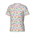 thumbnail image 3 of Yiaed Cute Unicorn Print Mens Short Sleeve Tight Fit T-Shirt, Crewneck Casual Tee-Small, 3 of 5