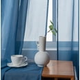 thumbnail image 3 of Barossa Design Voile Sheer Window Curtain Rod Pocket Drapes 2 Panels -52" x 84", Blue, 3 of 6