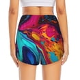 thumbnail image 4 of Haiem Colorful Abstract Swirls Women's 2 in 1 Running Shorts - Lightweight Athletic Workout Gym Yoga Breathable Sports Shorts Liner with Phone Pockets-Small, 4 of 9