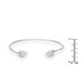 thumbnail image 3 of Precious Stars Silvertone Cuff Bracelet with Cubic Zirconia Leaf Accents, 3 of 3