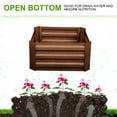 thumbnail image 2 of Ainfox Raised Metal Garden Bed,Corrugated Steel Planter For Flowers And Vegetables,Metallic Brown, 2 of 6
