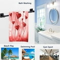 thumbnail image 2 of GZHJMY Beautiful Wedding Romantic Valentine's Day Mother's Day Wedding Red Hearts Flowers Print Soft Absorbent Large Hand Towels for Bathroom, Hotel, Gym and Spa (16" x 30"), 2 of 4