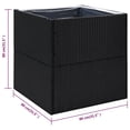 thumbnail image 4 of vidaXL Garden Planter Black 80x80x80 cm Poly Rattan, 4 of 4