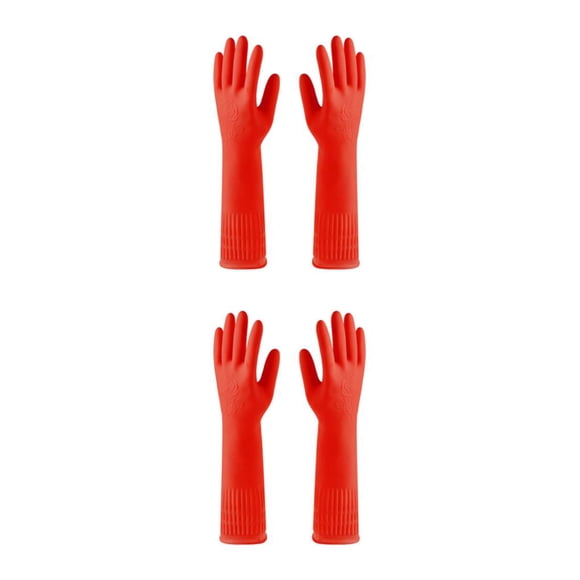 Advancent 2X guantes de goma utensilio de cocina herramienta de jardinería de larga duración exquisito gran sellado guante de multiusos rojo Rojo METRO 2Conjunto