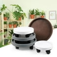 thumbnail image 2 of Plateau de Jardinière Rond Mobile avec Roues Base Mobile Industrielle Robuste pour la Plupart des Types de Pots de Plantes-SinKeeU, 2 of 5