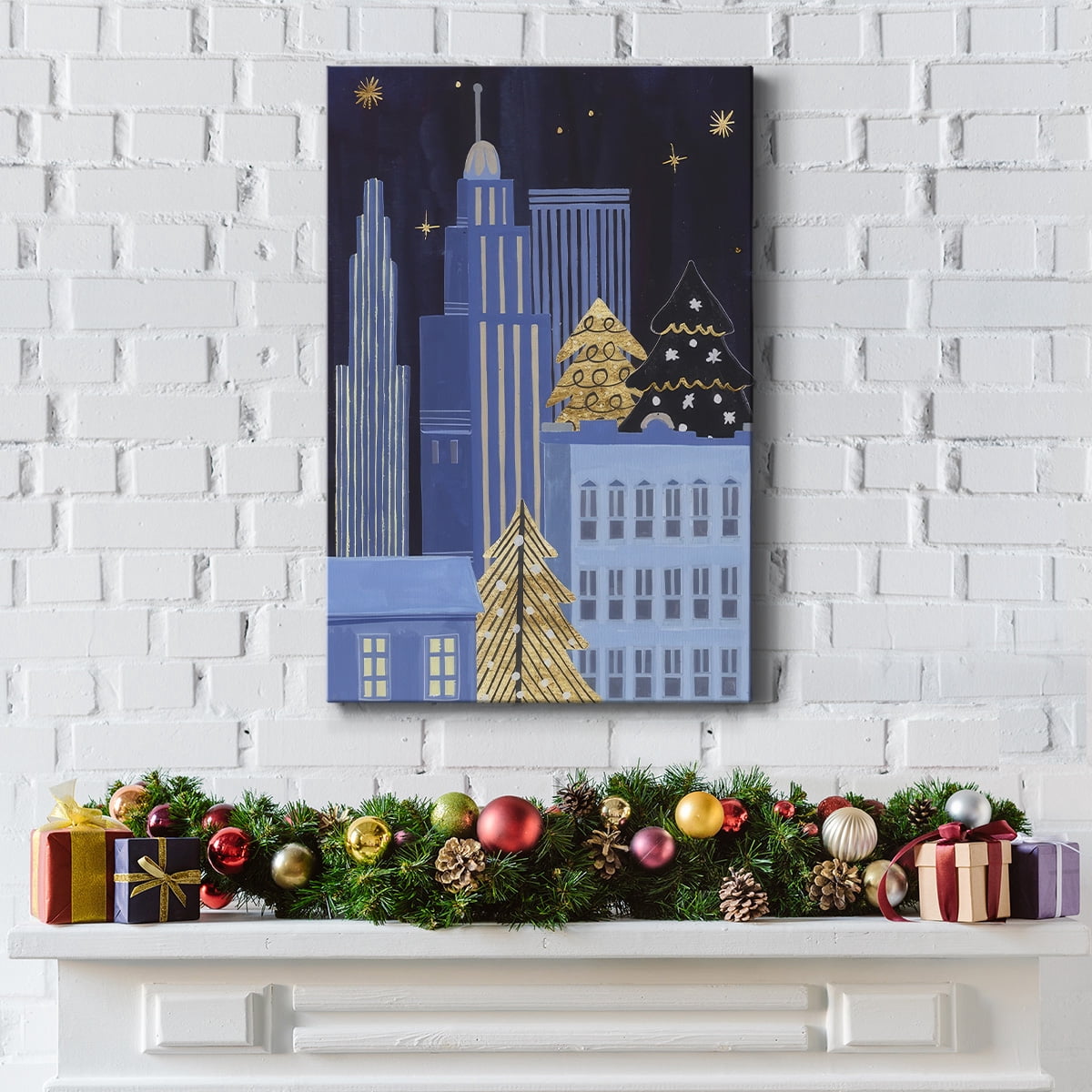 Holiday Night Collection B- Gallery Wrapped Canvas