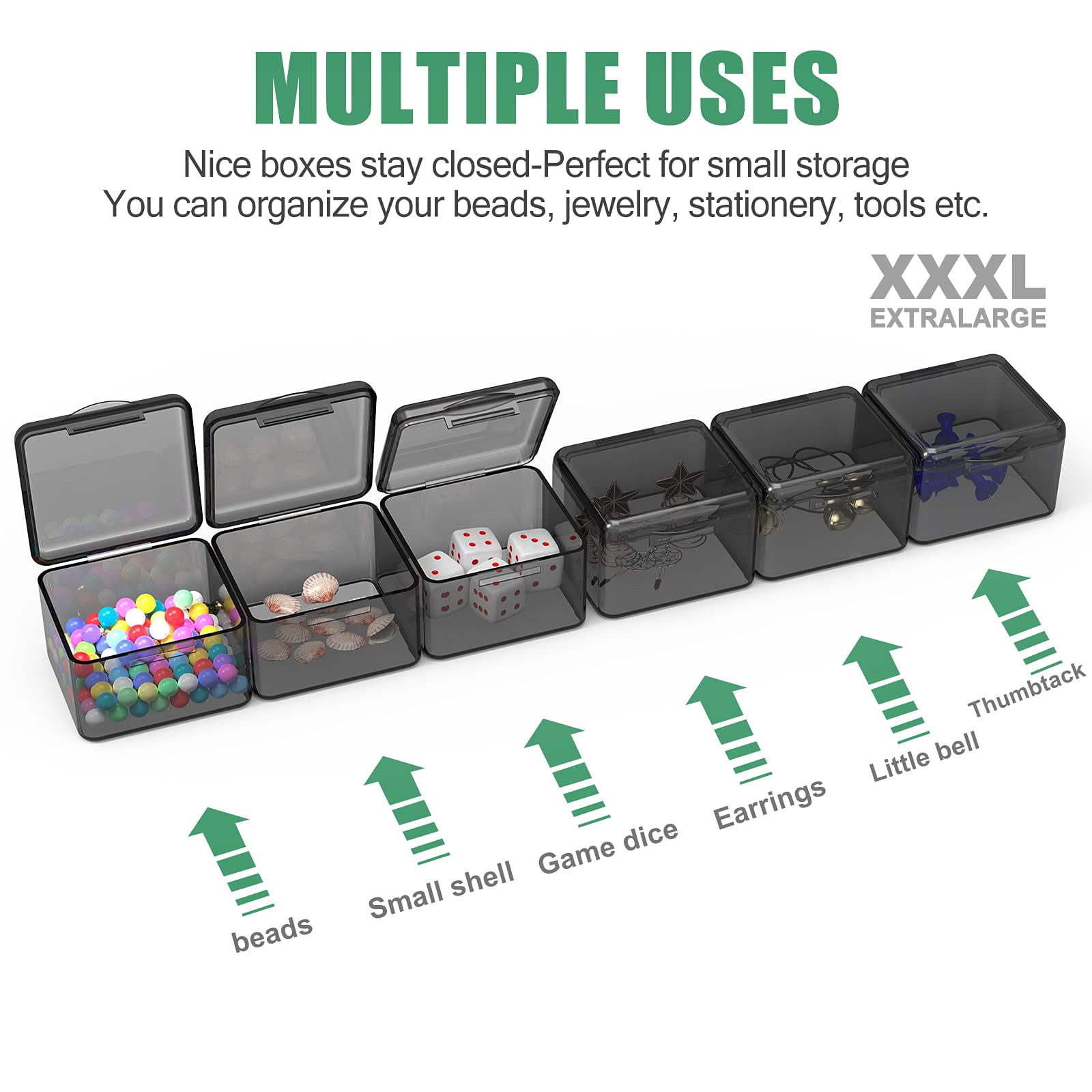30 Pack Stackable Plastic Storage Containers with Lids, Mini Organizers for Beads, Glitter, Slime, Paint, and Seed Storage, Durable and Compact