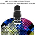 thumbnail image 4 of Square 2Pack PU Leather Abstract Graphics Cruise Luggage Tag with Privacy Cover and Name ID Tag for Travel Handbags Backpacks Luggage Tags, 4 of 6