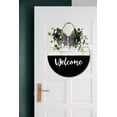 thumbnail image 2 of Welcome Sign Front for Door Decoration, 12 in Round Wood Wreaths Wall Hanging Outdoor, Farmhouse, Porch, for Spring Summer Fall All Seasons Holiday Christmas, 2 of 5