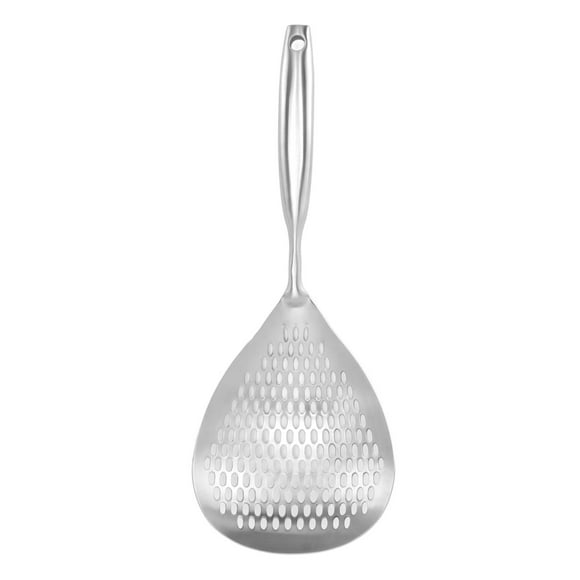 YUMILI Cuillère à Fente pour écumoire, Louche à écumoire en Acier Inoxydable avec Poignée Confortable Et Trous De Suspension pour Cuisine, égouttage Et Friture