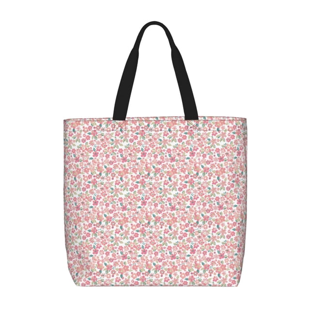 Fotbe Floral Retro Style Bolsa Tote con Estampado para Mujer, Bolsos con Cremallera, Bolsa de Hombro Casual de Gran Capacidad con Bolsillos Internos