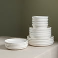 thumbnail image 2 of Stone Lain Virtuo 4-Piece Salad Plate Set Porcelain, White, 2 of 5