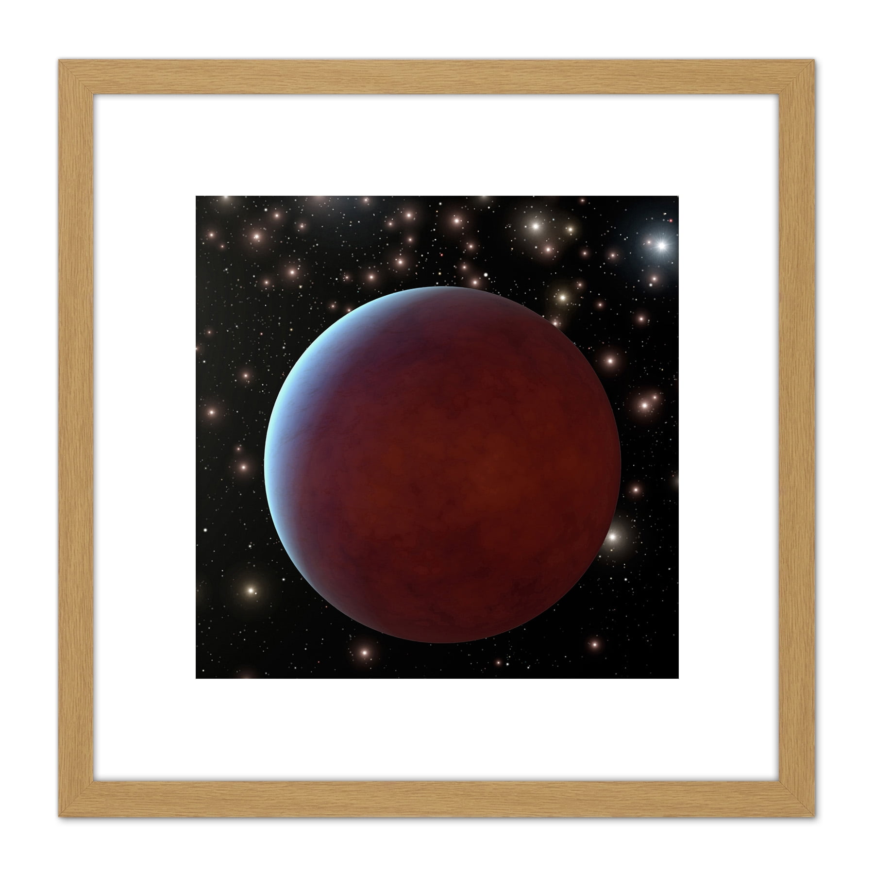 Space NASA Gas Giant Planet Orbiting Star Illustration 8X8 Inch Square ...