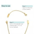 thumbnail image 6 of DESIGNICE 18k Gold Plated Necklace Extenders Delicate Necklace Extender Chain Set for Women 3 Piece Set, Extensions 2", 4", 6" Inches Hypoallergenic in Gold, Rose Gold, or Silver, 6 of 7