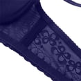 thumbnail image 7 of Gymayou Women Floral Lace Soft Underwire Adjustment Bra Push Up Lift Bust Shaping Bra Adjustable Wide Strap Everyday Lace Bra Blue 95BC, 7 of 7