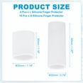 thumbnail image 2 of Uxcell Gel Finger Cots 1.2"x1.18", Silicone Finger Protector Finger Sleeve Thumb Protector Covers, White 20 Pcs, 2 of 6