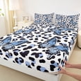 thumbnail image 3 of Castle Fairy Gradient Butterfly Queen Sheet Sets for Adults Female,Cheetah Print Bed Set, 3 of 7