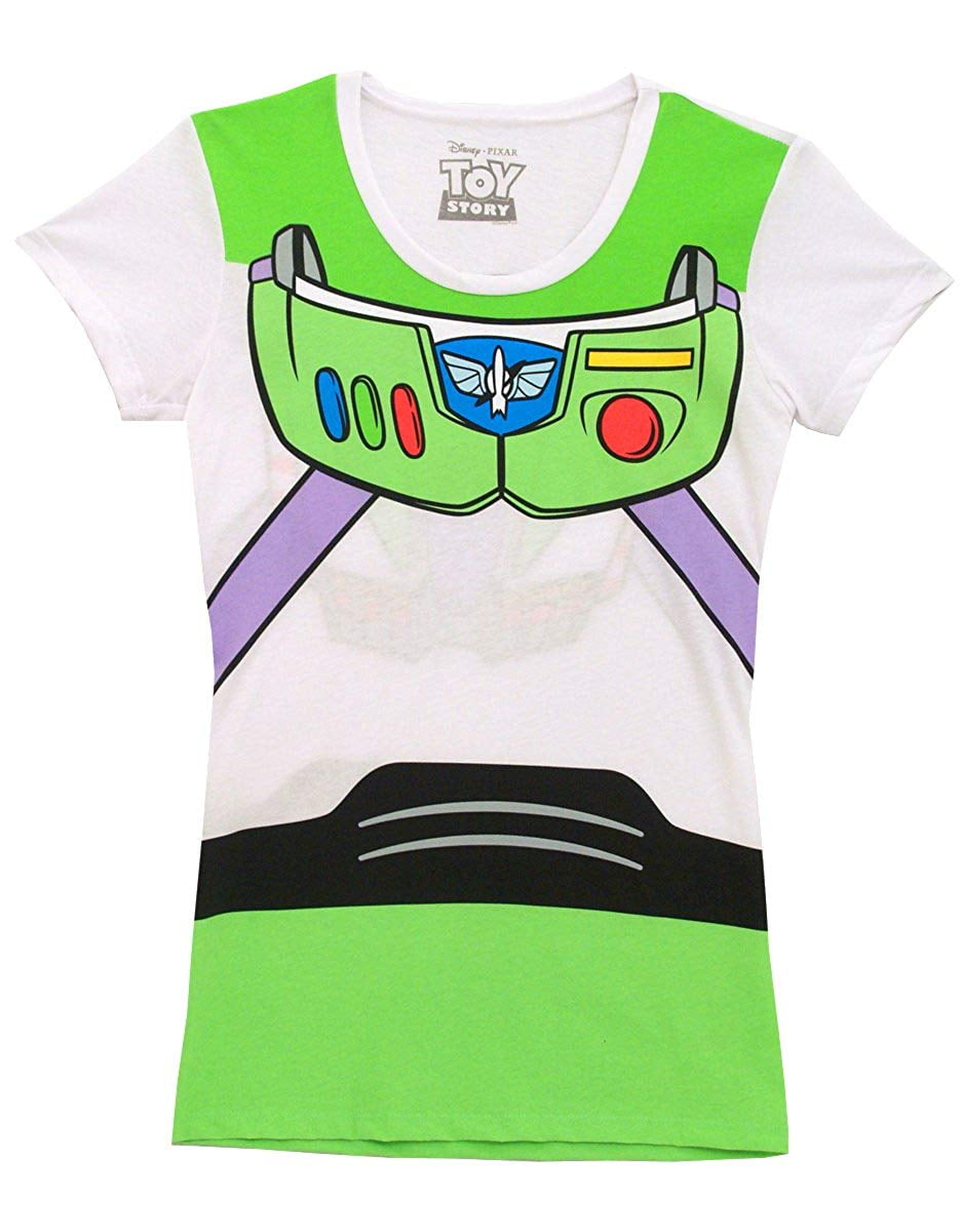 Mad Engine - Disney Pixar Buzz Lightyear Costume Juniors T-Shirt (Small ...