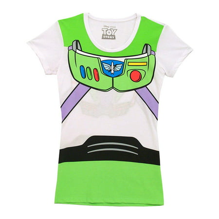 Disney Pixar Buzz Lightyear Costume Juniors T-Shirt (Medium)