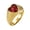 Red, variant on Women Stainless Steel Heart Cubic Zirconia Promise Rings With Side Hammered Honeycomb Statement Rings Gold Plated Red Size 5