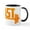 White/Black Inside, variant on CafePress - Beast Gold Mug - 11 oz Ceramic Mug - Novelty Coffee Tea Cup