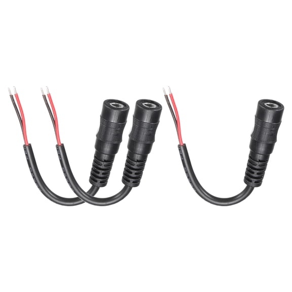 Uxcell 3pcs DC Power Pigtails Cable, 3.5mm x 1.35mm Female Barrel Plug Connector to Bare Wire Open End 10cm for PC Laptop Toys Cellphone Electronic Devices