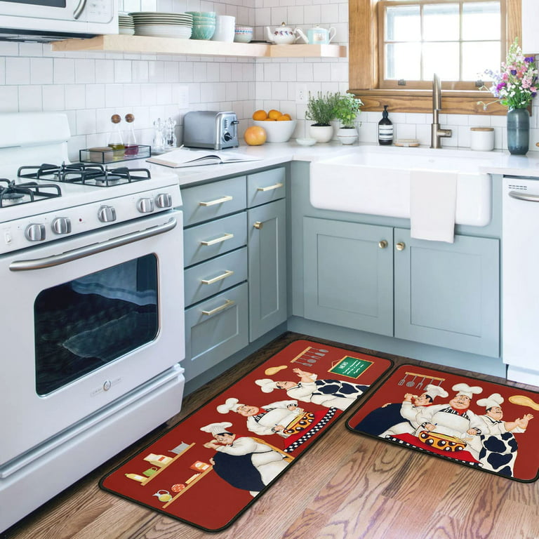 Kitchen Rugs and Mats Non Skid Washable, Absorbent Rug for Kitchen
