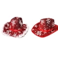 thumbnail image 4 of Glittering Christmas Cowboy Hat for Holiday Celebration Carnival Party Headwear Festival Accessories Cosplay Cowgirl Hat, 4 of 6