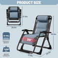 thumbnail image 5 of ABORON Portable Zero-Gravity Chairs with Headrest - Set of 2 Blue Ice, 5 of 10