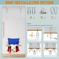 thumbnail image 2 of G TALECO GEAR Canvas Toddler Swing, Wooden Baby Swing Seat Chair with Safety Belt, Durable Hanging Swing Chair, Outdoor and Indoor Swing for Kids, Mounting Hardware Included, Car Embroidery Design, 2 of 9