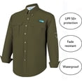 thumbnail image 4 of Tuna Men's Fishing UPF 50+ Sun Protection Anti-Static Waterproof Breathable Quickly Dry Hiking Long Sleeve Shirts Cypress 19 X-Large, 4 of 10