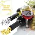 thumbnail image 5 of 6 Piezas Tapón de Vino de Nieve de Navidad Tapón de Vino de Navidad Tapón de Botella de Vino de Metal Tapón de Bebida de Vino Tinto Mantenga el Vino Fresco (Oro + Plata) BRILLAR Rojo Verde, 5 of 5