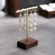 thumbnail image 3 of 2pcs Earring Display Holder T Shaped Walnut Wood Base for Showing Shop jinwen Titular de la exhibición del pendiente, 3 of 5