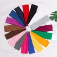 thumbnail image 4 of Diadema elástica de algodón para hombre y mujer, bandanas de moda para correr, Fitness, Yoga, bandas para el cabello, estiramiento, maquillaje, accesorios para el cabello, 4 of 4
