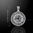 thumbnail image 4 of Jewelry Trends Sterling Silver Celtic Border Triskelion Knot Pendant on 18 Inch Necklace, 4 of 4